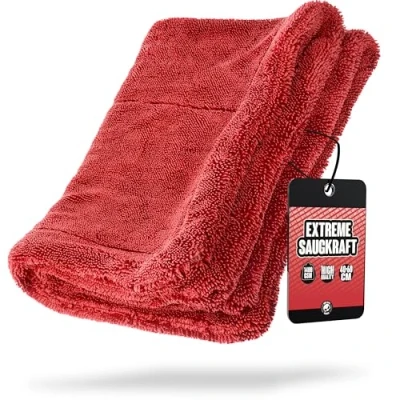 Imagen de Nuke Guys Gamma Dryer L Paño de Secado Ultra Absorbente 1400 gsm 40x60cm sin Pelusa, Fibras Suaves Redondeadas, arañazos, Grande Microfibra Premium para Coche Moto Bicicleta
