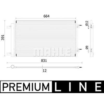 Imagen de Condensador, aire acondicionado MAHLE ORIGINAL AC 901 000P