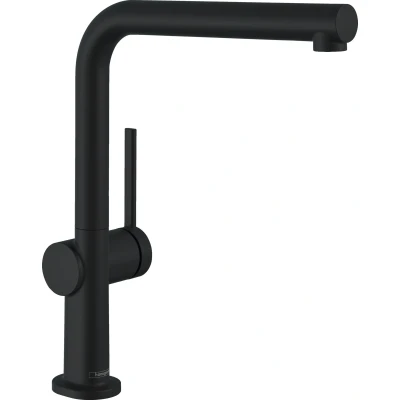 Imagen de hansgrohe Talis M54 grifo de cocina, 1 tipo chorro, mezclador monomando cocina 270 mm, fregadero con caño giratorio, negro mate, 72840670