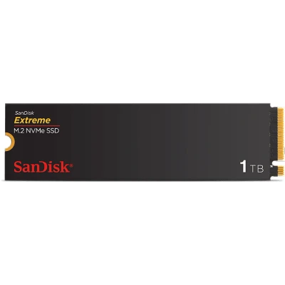Imagen de Disco duro SSD interno 1TB SanDisk Extreme® M.2 NVMe SSD, Hasta 5150 MB/s lectura, Interfaz PCIe® Gen4, Negro