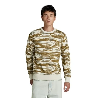 Imagen de G STAR RAW Sudadera R, Whitebait Tiger Camo D24415 c782 g402, M para Hombre