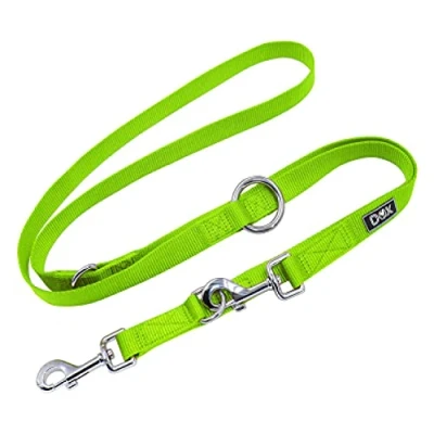 Imagen de DDOXX Correa Perro de Nailon, Ajustable en 3 Direcciones, 2 m Correas para Perros Grandes y Pequeños Doble Perros, Gatos, Cachorros Correr Verde, L, Kong