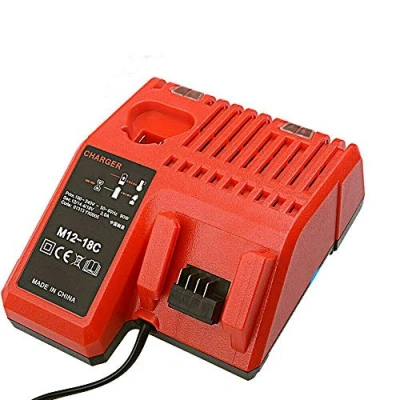 Imagen de FengBP® Repuesto de cargadores para Milwaukee M18 M12 18 V 220 batería ion litio 48 59 1812 1807 1806 1840 2710 20 111 1828 11 40 Rojo (Cargadores M12)