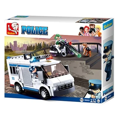 Imagen de Sluban M38 B0652 Construcción Policía 117piezas 29x24cm, Multicolor (SL0652), (M38 B0652)