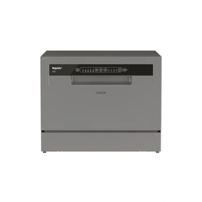 Imagen de Lavavajillas compacto Candy Rapido&#039; CP 6E51LS, 6 servicios, 5 programas, 45 cm, Media carga, Silver