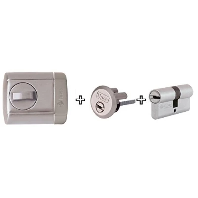 Imagen de Lince 4930C3 HC Supra Pack I Cerrojo Alta Seguridad, acabado cromado 3 Grandes Bulones 5 llaves y tarjeta de propiedad Cierre rápido Antiextracción Incluye Cilindro Europerfil (77mm)