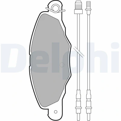 Imagen de DELPHI LP1629 Juego de pastillas freno con contacto avisador desgaste sin chapa antichirridos accesorios CITROËN: Xantia Hatchback