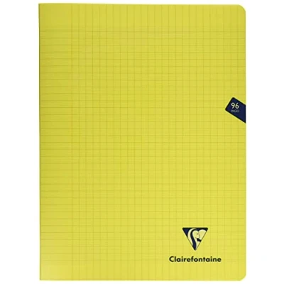Imagen de Clairefontaine ES mimesys 24 x 32 cm (a cuadros Polypro libreta grapada con 48 hojas amarillo