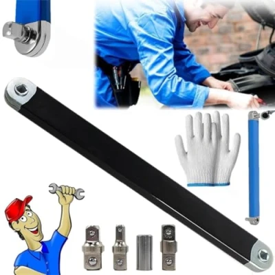 Imagen de Pro Zero llave de extensión compensada 2024, la mejor desplazamiento, juego llaves alcance apretado, trinquete multifuncional con adaptadores