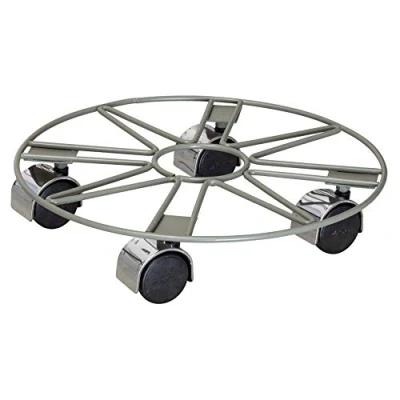 Imagen de Wagner Soporte con Ruedas para Plantas Taupe Star Ø 30 x 6,5 cm I Uso de Interior Carrito Flores Acero, Recubierto Negro Diseño Estrella Capacidad Carga 60 kg 20093901