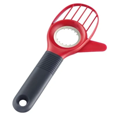 Imagen de Westmark Cortador / descorazonador de aguacate, 3 en 1, Multifuncional, Longitud: 21,5 cm, Plástico silicona acero inoxidable, Hello, Rojo negro, 51562270