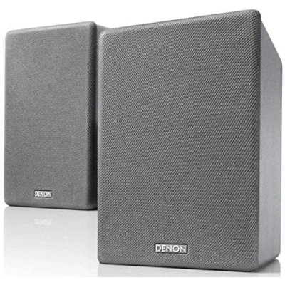Imagen de Denon altavoces SCN10, HiFi bidireccionales para sistema de sonido TV, 2 x 65 W, compatible con receptores y amplificadores, diseño elegante, color gris
