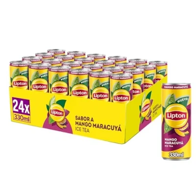 Imagen de Lipton Mango maracuyá 330ml, Refresco de Té, Pack 24 x 330 ml