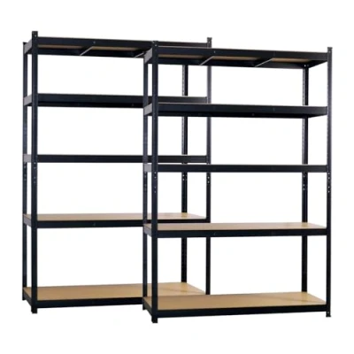 Imagen de Pack 2 Estanterías Modulares con 5 Baldas Ajustables 180x120x60cm 1250Kg O91