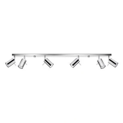 Imagen de SOLLUX LIGHTING Foco de techo Round, cromo, 6 luces lineal