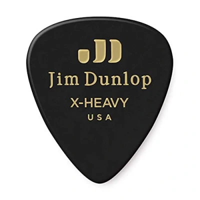 Imagen de JIM DUNLOP Púas Genuine Celluloid Classic, Saco de 72, Negro, extra duro