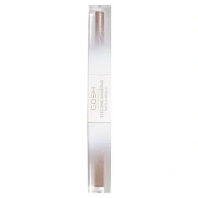 Imagen de GOSH Eyeconic Eyeshadow sombra de ojos 2 en 1, color marrón con lado mate y metálico, resistente a las manchas al agua, dura hasta 12 horas, lápiz altamente pigmentado, vegano