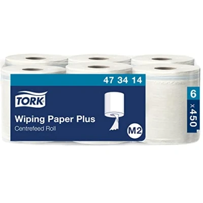 Imagen de Tork 473414 papel de secado plus Advanced / Paños alimentación central compatibles con el sistema M2 6 x bobinas 2 capas Blanco