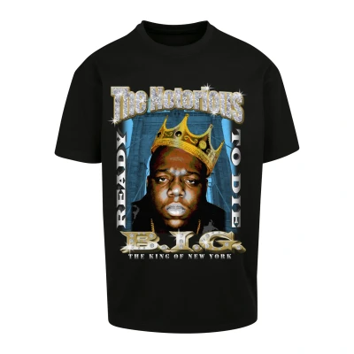 Imagen de Upscale by Mister Tee Biggie Crown Camiseta estampada, Hombre, Talla: XL, Black