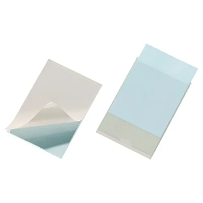 Imagen de Durable 807719 Bolsa autoadhesiva Pocketfix, tamaño: 105x74mm, lado abierto, transparente, 10 piezas