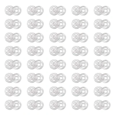 Imagen de botones de plástico Transparente, invisibles para coser, Snaps Plastico accesorios costura, 7 mm, 40 pares