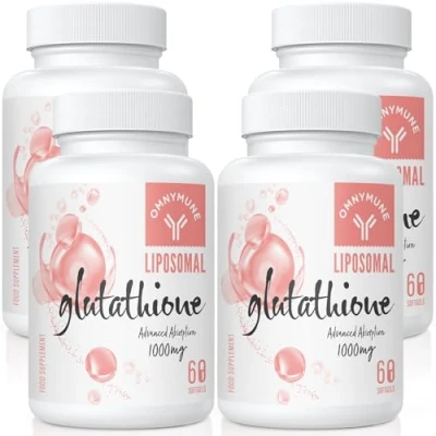 Imagen de Suplemento de GlutatióN Liposomal 1000Mg, Cápsulas Blandas Reducido Con Vitamina C, Sin Gluten, No Gmo y Mejor AbsorcióN, 240