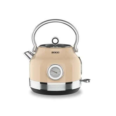 Imagen de Sogo Retro Vintage acero INOX y esmalte (Beige, Hervidor 2200W)