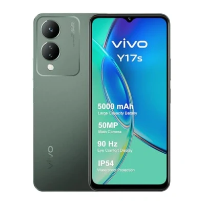 Imagen de vivo Y17s Smartphone 4GB RAM 128GB ROM, Batería de 5000 mAh, Cuerpo Fino 2.5D, Pantalla 90 Hz HD+ 6,56&quot; Alto Brillo, Resistencia al Agua IP54, GPS, Android 13, Verde