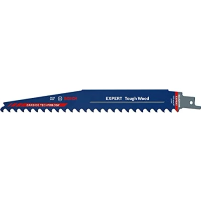 Imagen de Bosch Professional 3x Hojas de Sierra sable Expert `Tough Wood` S 1142 KHM (para Madera tratada a presión, construcción, Longitud 225 mm, accesorios sable)