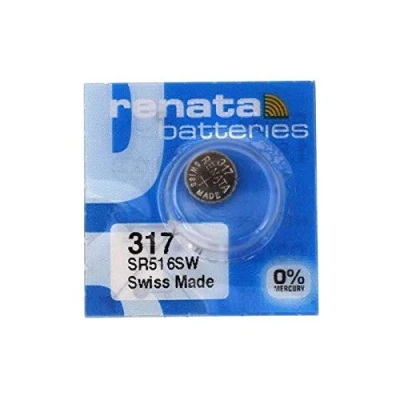 Imagen de Paquete de 2 baterías reloj RENATA modelo 317 óxido plata 1,55 V SR516SW