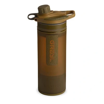 Imagen de GRAYL GeoPress 710ml Filtro de Agua para exteriores potable I Elimina el 99,99% todas las bacterias y virus Perfecto camping, supervivencia viajes (Coyote Brown)