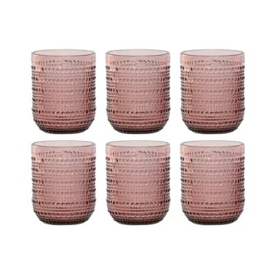 Imagen de Home ESPRIT Set de Vasos Rosa Cristal 240 ml (6 Unidades)