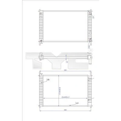 Imagen de TYC 710 0030 R Radiador, refrigeración del motor FORD: FIESTA 5, Fusion Familiar, 5 Van, MAZDA: 2 Hatchback