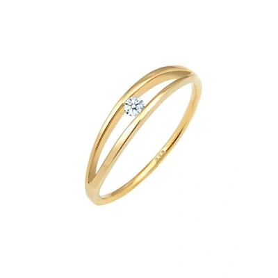 Imagen de Elli DIAMONDS Anillo Mujeres de Compromiso con Diamante (0,06 ct.) en Oro Amarillo 585