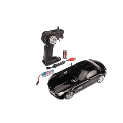 Imagen de Carson 500404310 1:24 Mercedes Benz SLS AMG 2.4G 100% RTR Negro Coche teledirigido, Iluminación LED, RC, Vehículo RC 1:24, Juguete teledirigido