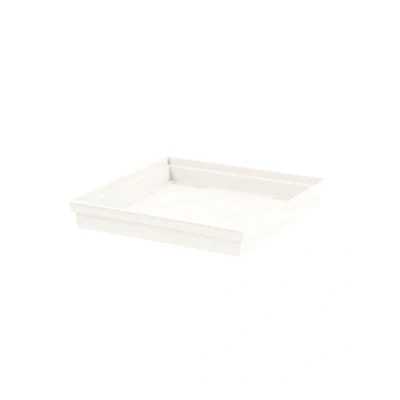 Imagen de EDA Plastiques Platillo Cuadrado Toscane para Maceta 13626 BL SX3, 32,6 x 5 cm, 1 Unidad