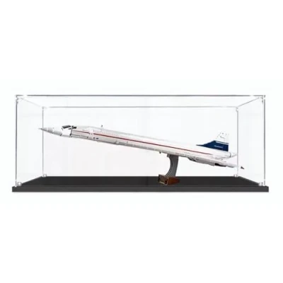 Imagen de Caja Modelo Acrílico Compatible con Bloque Construcción Avión Lego 10318 Concorde, Vitrina Transparente Prueba Polvo (Modelo No Incluido) B,3mm