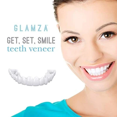 Imagen de 3 Series Cosméticas Carillas Dentaduras Snap on Dientes Reutilizable Cubrir Faltantes,Rotos,Deformidad para Hombres Y Mujeres Alta Baja