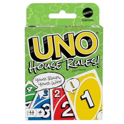 Imagen de Mattel Games Juego de Cartas UNO Reglas Personalizadas, Mesa Familiar para inventar Tus propias Reglas, +7 años (HRL31)