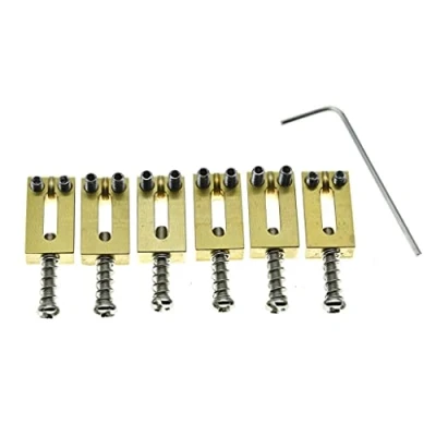 Imagen de KAISH Sillines de latón macizo para guitarra 10,5 mm Stratocaster o Telecaster