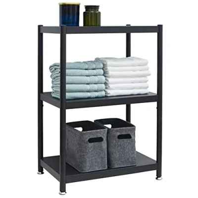 Imagen de shelfr Estanteria Estilo Industrial Negra 61x41x90 Métalica 3 Niveles Salon Moderna Muebles de Cocina Almacenamiento Estante Negro Dormitorio