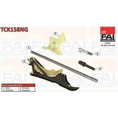 Imagen de FAI AutoParts TCK158NG Juego de Cadena distribución sin juntas, ruedas dentadas Símplex, pasadores BMW: 3 Berlina, 1 Hatchback