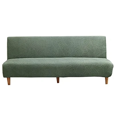 Imagen de Fundas Sofa Clic clac Elastica Sofá Cama sin Brazos Grueso Funda de elástica reposabrazos Plegable Antideslizante Cubre (Pasto Verde)