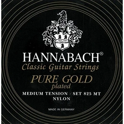 Imagen de Hannabach Cuerdas para guitarra cl‡sica, Serie 825 Medium tension Dorado especial E/1 cuerda