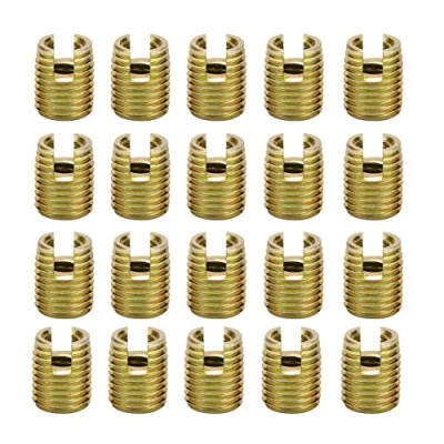 Imagen de Akozon Tornillo Inserto Inserciones de Rosca Autorroscantes, 20Pcs 302 acero al carbono Reparación accesorios(Inner M12*1.75 Outer M16*1.5)