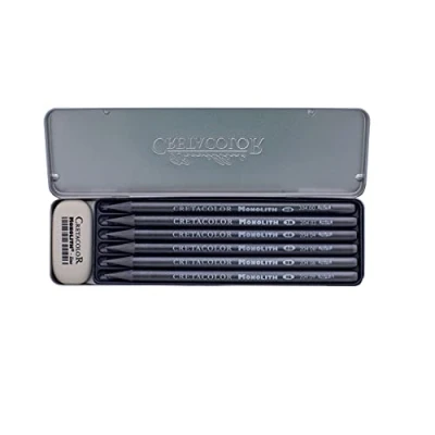 Imagen de CRETACOLOR Urban Sketching Pocket set de grafito 7 piezas para llevar, diferentes grados dureza, sostenible