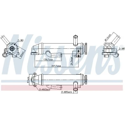 Imagen de NISSENS 989430 Enfriador EGR sin bypass de depresión