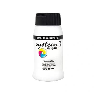 Imagen de Daler Rowney DR129500009 SYSTEM3 Bote de titanio (500 ml), color blanco