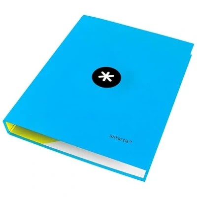 Imagen de Carpeta liderpapel antartik a4 forrada 4 anillas 25 mm redondas color azul