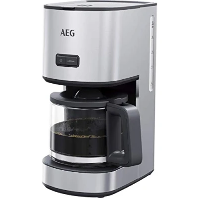 Imagen de AEG CM4 1 4ST Cafetera de Goteo 12 Tazas, Jarra Cristal con Indicador Nivel, Acero inoxidable, Apta Lavavajillas, Capacidad 1.7L, Sistema Antigoteo, Filtro Extraíble, Apagado Automático, Inox